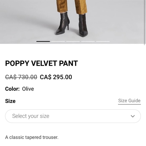 RAG & BONE • Poppy Velvet Trousers in Olive - Picture 12 of 12